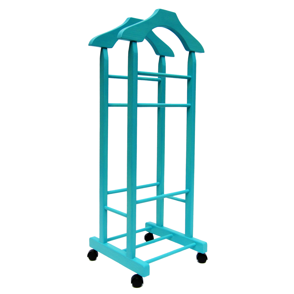 Valet stand in wood LA LÉGENDE - aquamarine