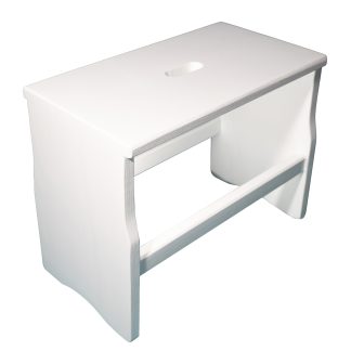 PRATIQUE stool, in wood - white