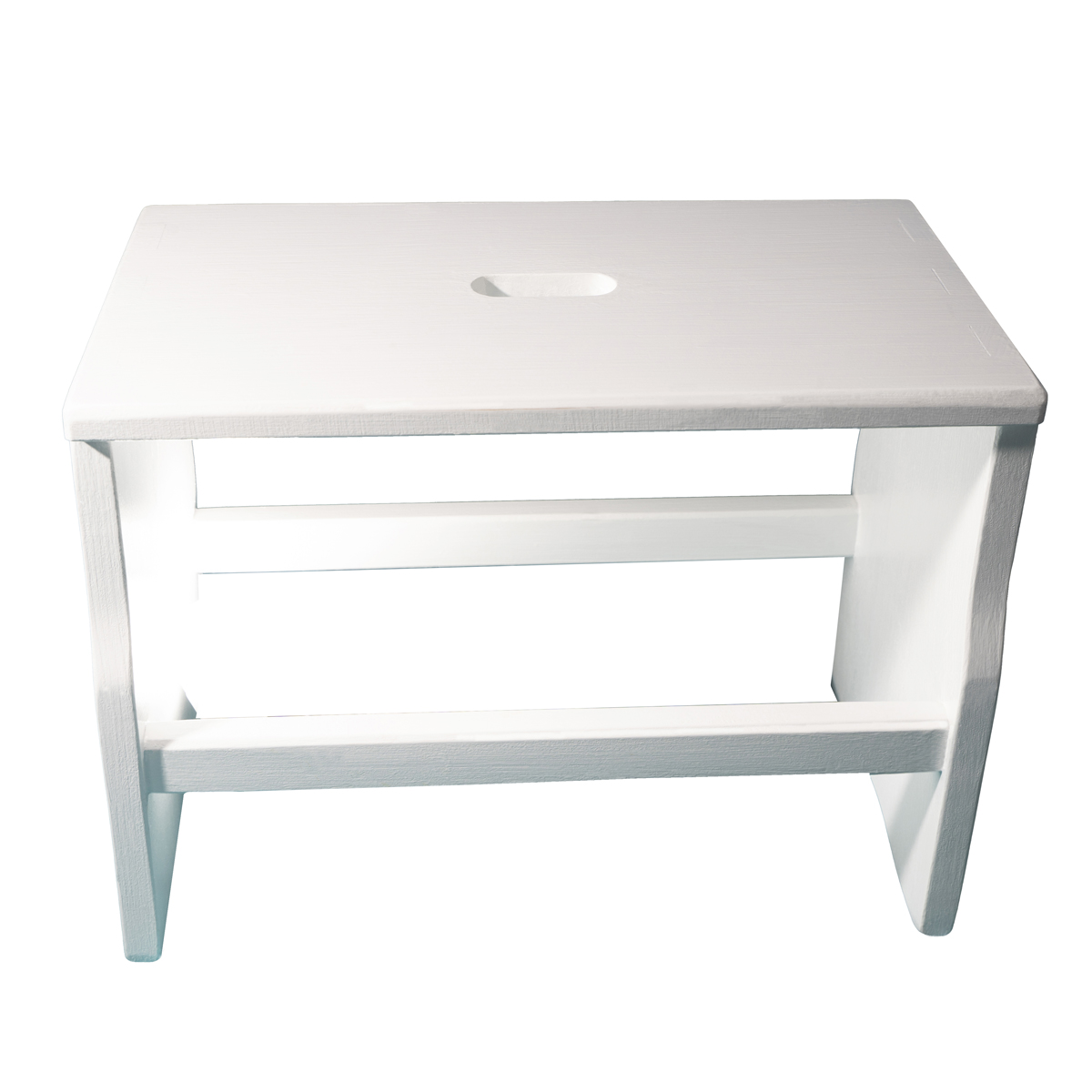 PRATIQUE stool, in wood - white - Image 2