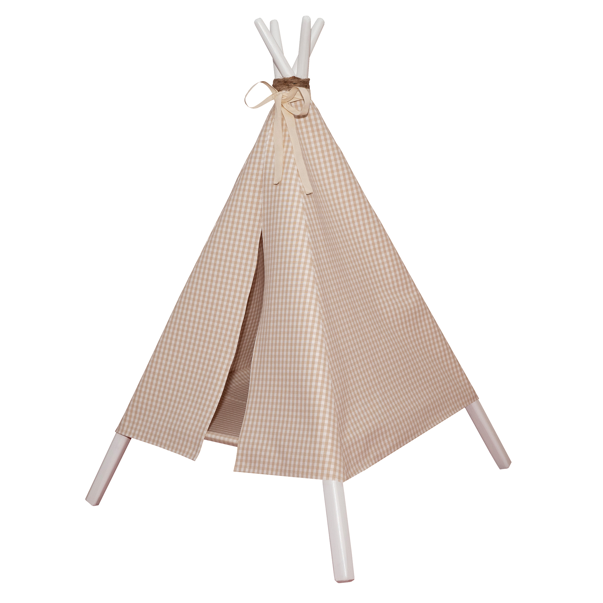 Pet Teepee Tent for cats and small dogs H95 cm Tall APACHE - beige - Image 2