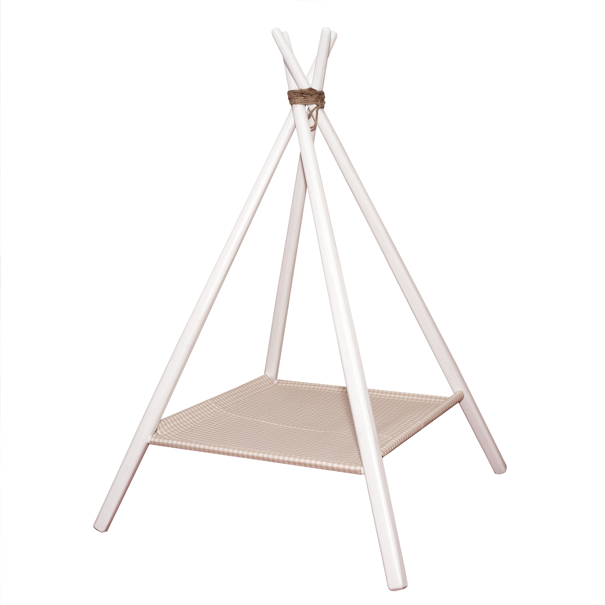Pet Teepee Tent for cats and small dogs H95 cm Tall APACHE - beige - Image 3
